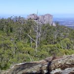 Castle Rock and the Granite Skywalk as seen from Razor Back Rock. An untracked route for the experienced hiker. Castle Rock and the Granite Skywalk